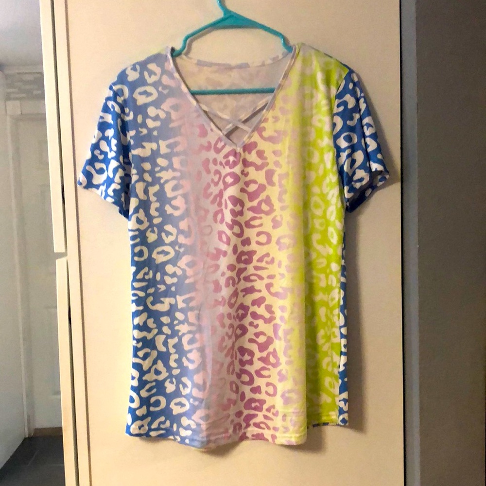 Bold cheetah prints-shirt size medium